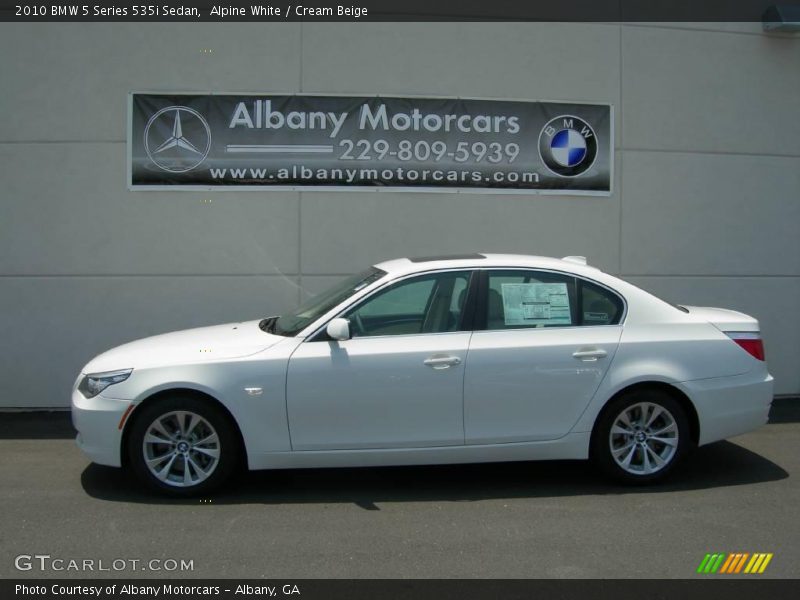 Alpine White / Cream Beige 2010 BMW 5 Series 535i Sedan