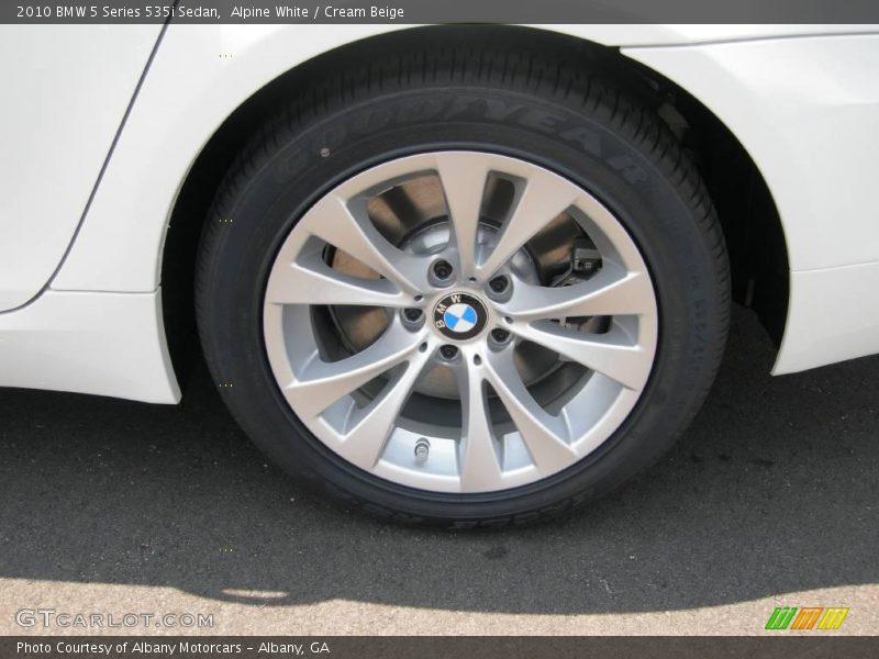 Alpine White / Cream Beige 2010 BMW 5 Series 535i Sedan