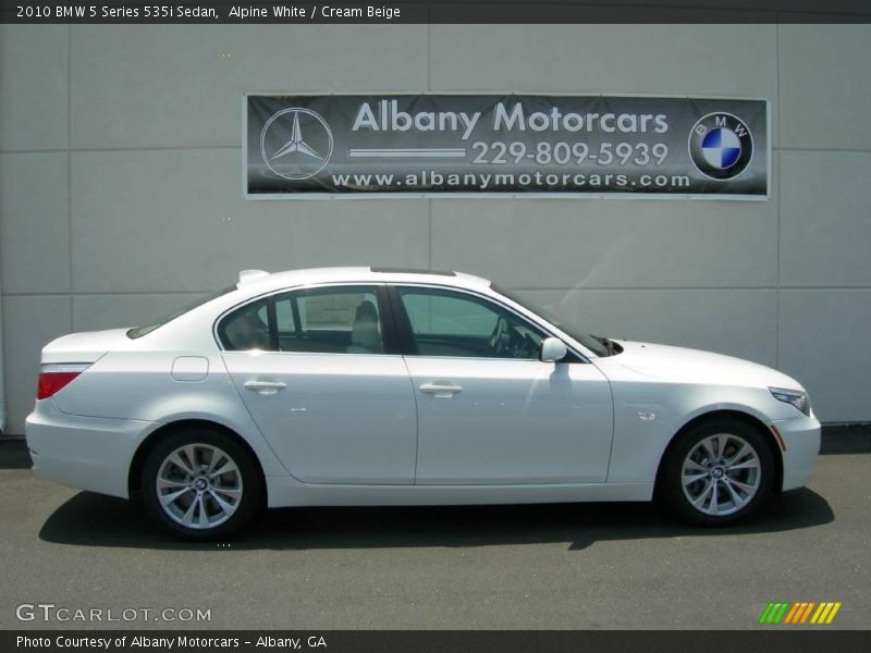 Alpine White / Cream Beige 2010 BMW 5 Series 535i Sedan