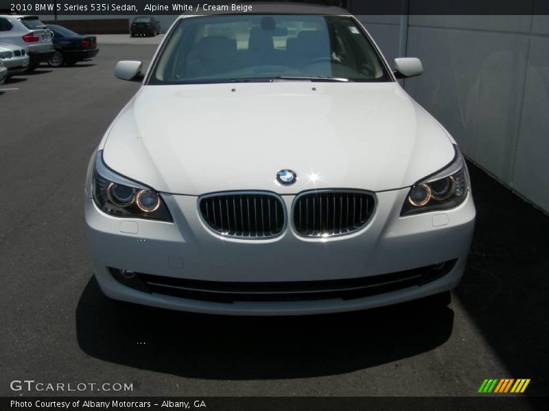 Alpine White / Cream Beige 2010 BMW 5 Series 535i Sedan