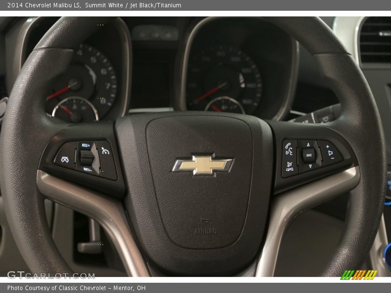 Summit White / Jet Black/Titanium 2014 Chevrolet Malibu LS