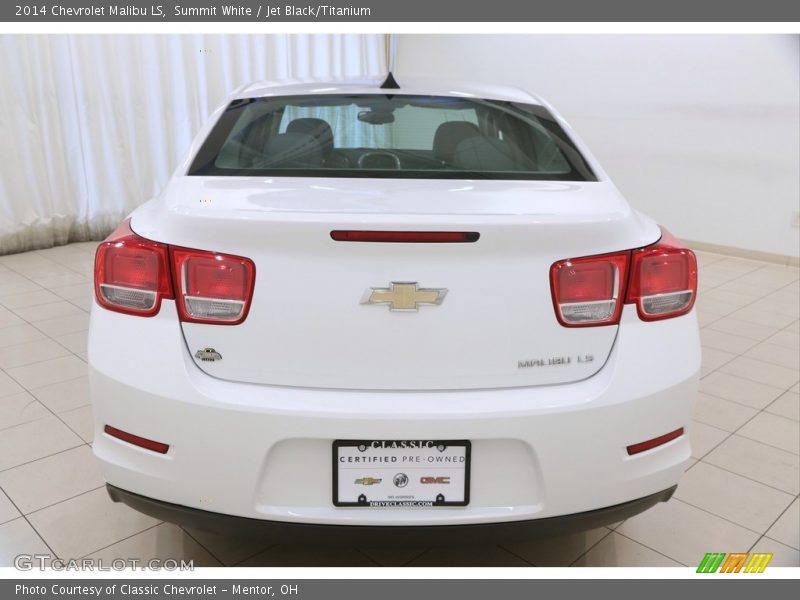 Summit White / Jet Black/Titanium 2014 Chevrolet Malibu LS