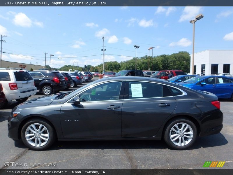 Nightfall Gray Metallic / Jet Black 2017 Chevrolet Malibu LT