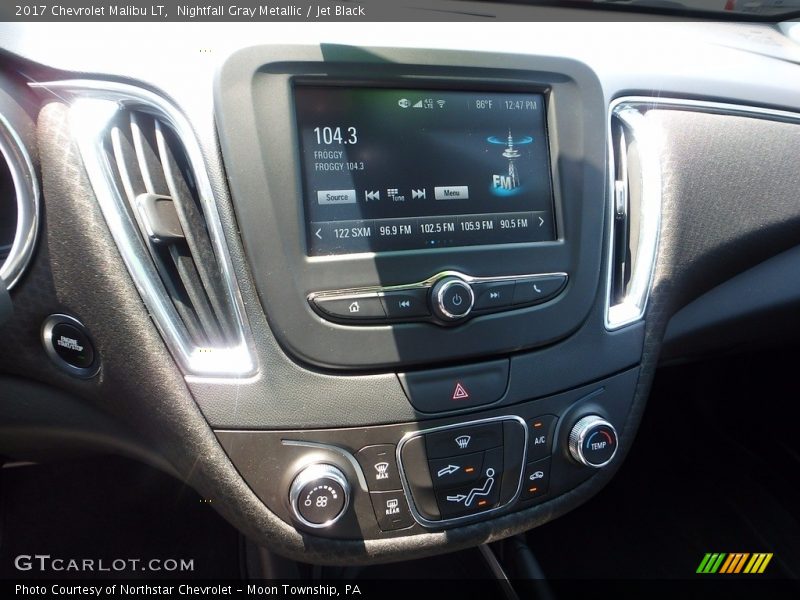 Nightfall Gray Metallic / Jet Black 2017 Chevrolet Malibu LT