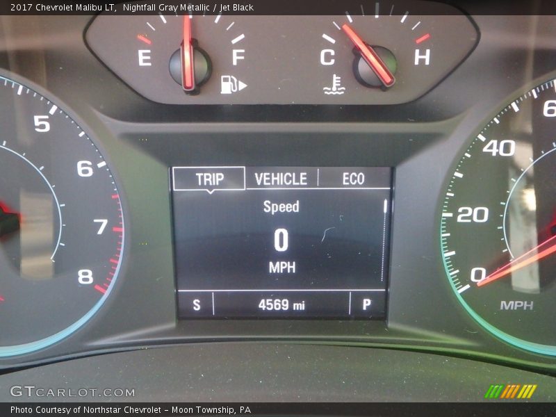 Nightfall Gray Metallic / Jet Black 2017 Chevrolet Malibu LT
