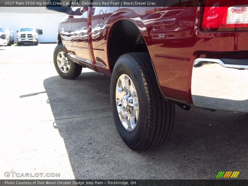Delmonico Red Pearl / Black/Diesel Gray 2017 Ram 3500 Big Horn Crew Cab 4x4