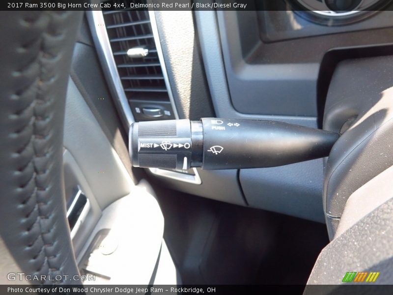 Delmonico Red Pearl / Black/Diesel Gray 2017 Ram 3500 Big Horn Crew Cab 4x4
