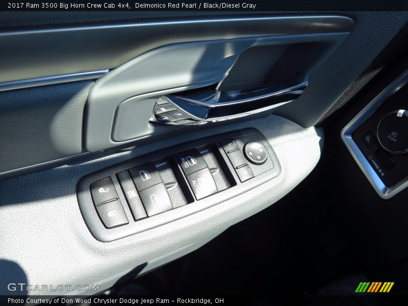 Delmonico Red Pearl / Black/Diesel Gray 2017 Ram 3500 Big Horn Crew Cab 4x4