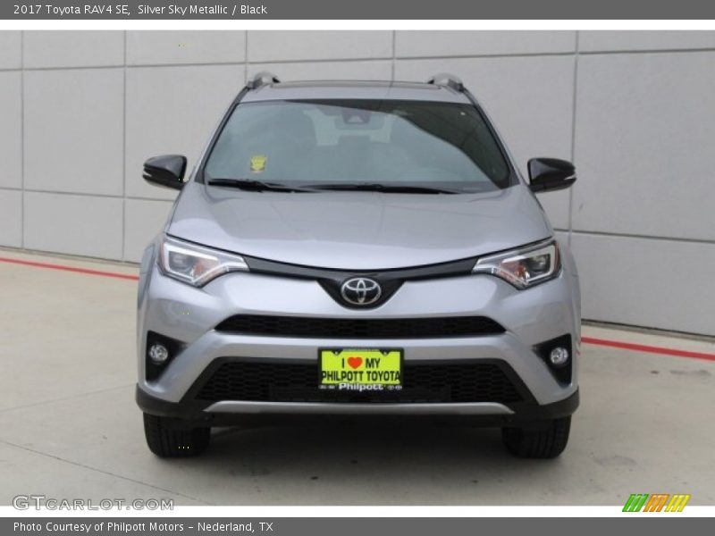 Silver Sky Metallic / Black 2017 Toyota RAV4 SE