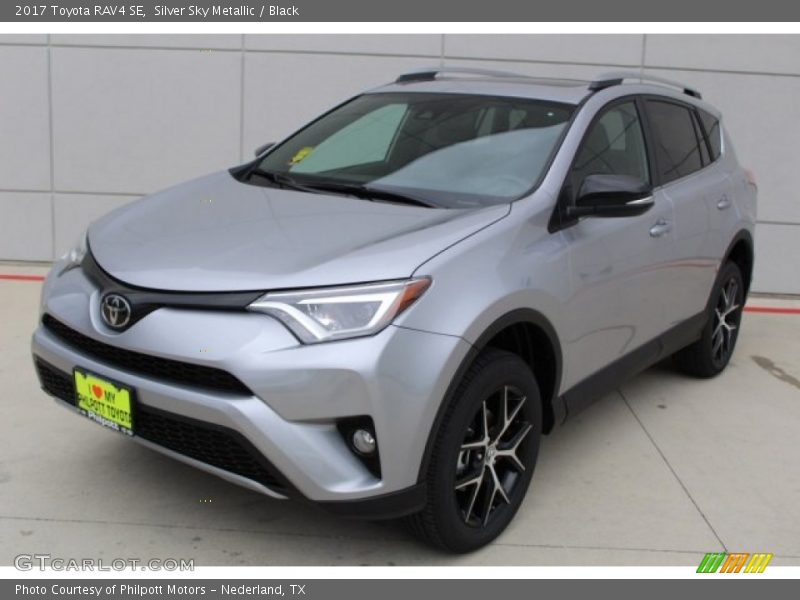 Silver Sky Metallic / Black 2017 Toyota RAV4 SE