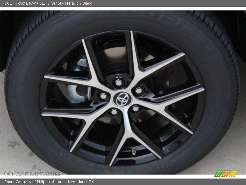 Silver Sky Metallic / Black 2017 Toyota RAV4 SE