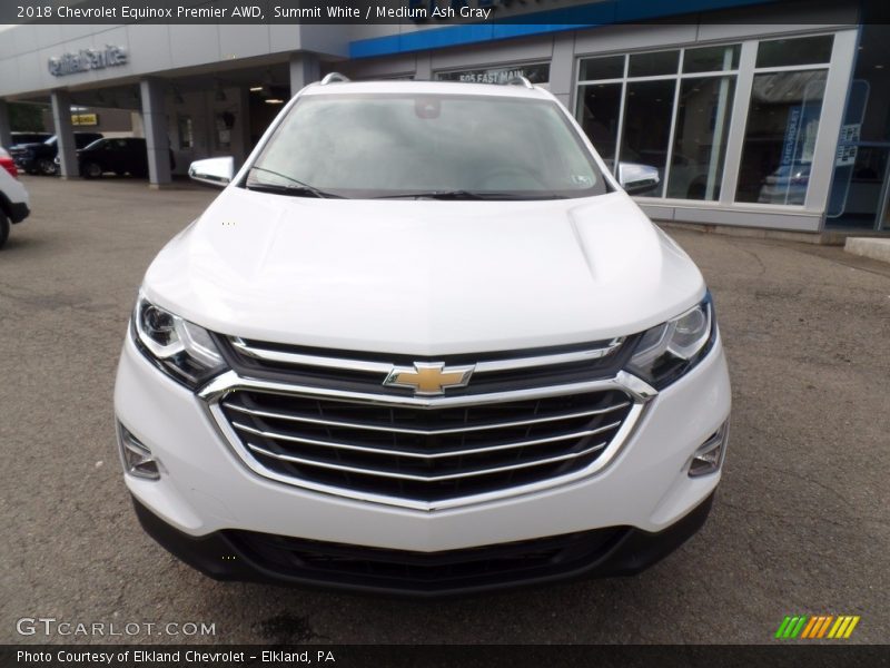 Summit White / Medium Ash Gray 2018 Chevrolet Equinox Premier AWD