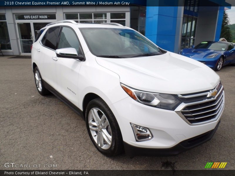 Summit White / Medium Ash Gray 2018 Chevrolet Equinox Premier AWD