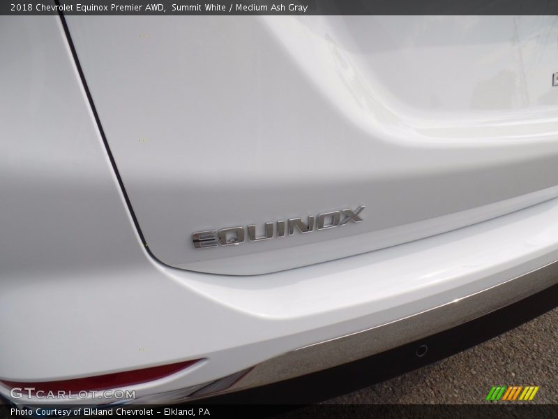 Summit White / Medium Ash Gray 2018 Chevrolet Equinox Premier AWD