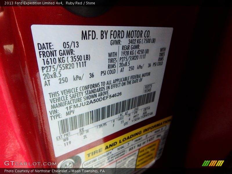 Ruby Red / Stone 2013 Ford Expedition Limited 4x4