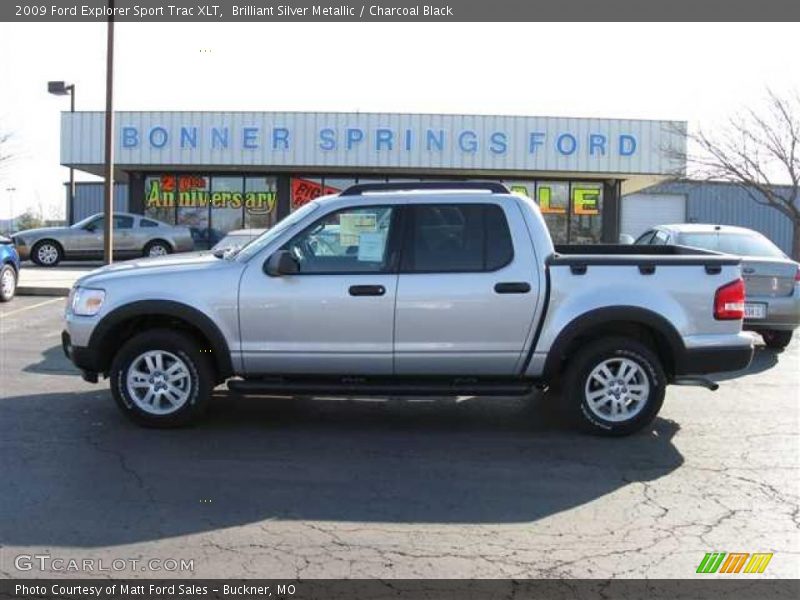 Brilliant Silver Metallic / Charcoal Black 2009 Ford Explorer Sport Trac XLT