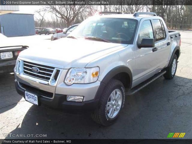 Brilliant Silver Metallic / Charcoal Black 2009 Ford Explorer Sport Trac XLT