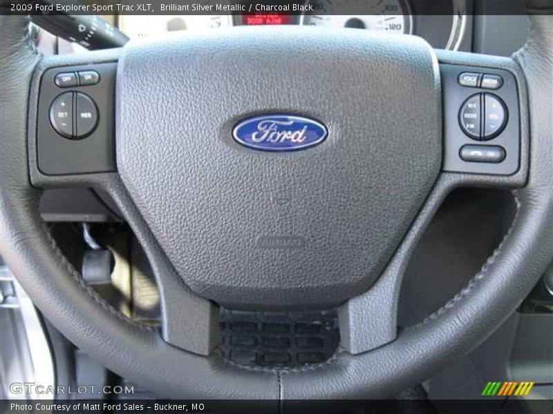Brilliant Silver Metallic / Charcoal Black 2009 Ford Explorer Sport Trac XLT