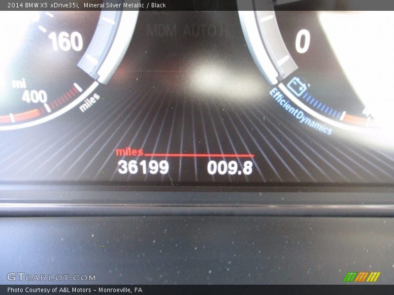 Mineral Silver Metallic / Black 2014 BMW X5 xDrive35i