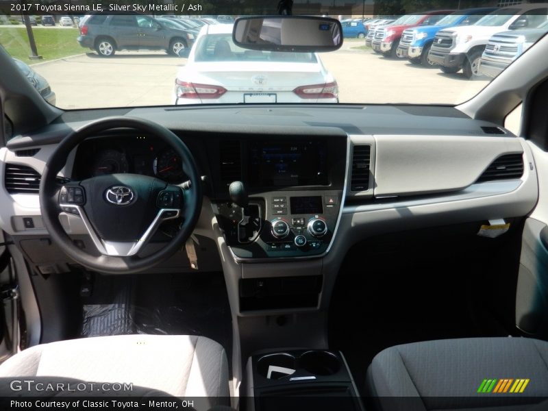 Silver Sky Metallic / Ash 2017 Toyota Sienna LE