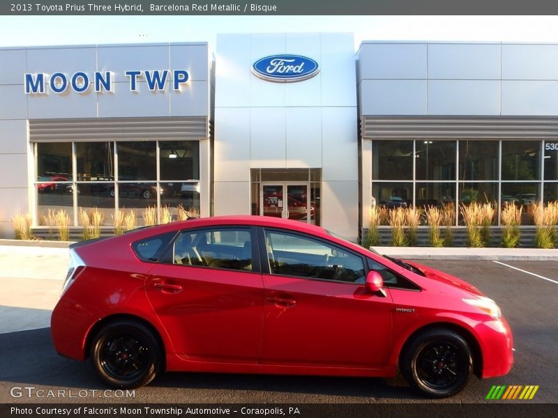 Barcelona Red Metallic / Bisque 2013 Toyota Prius Three Hybrid