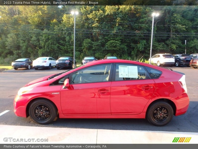 Barcelona Red Metallic / Bisque 2013 Toyota Prius Three Hybrid