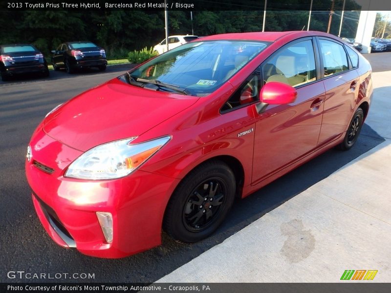 Barcelona Red Metallic / Bisque 2013 Toyota Prius Three Hybrid