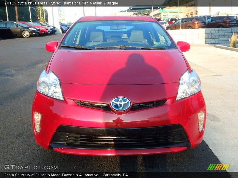 Barcelona Red Metallic / Bisque 2013 Toyota Prius Three Hybrid