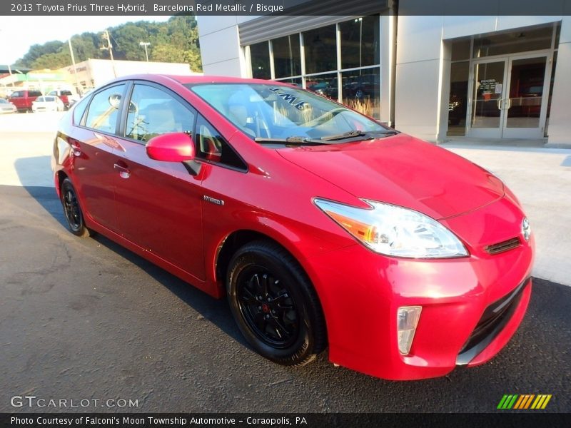 Barcelona Red Metallic / Bisque 2013 Toyota Prius Three Hybrid
