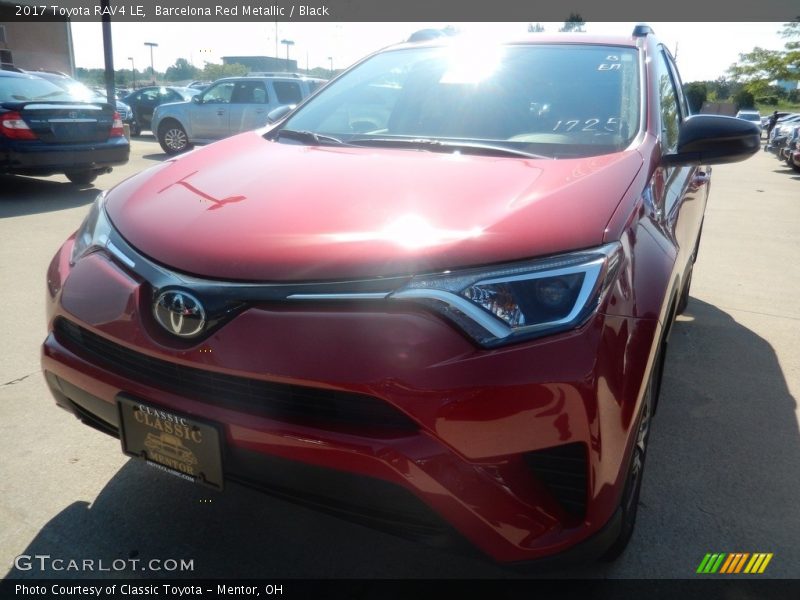 Barcelona Red Metallic / Black 2017 Toyota RAV4 LE