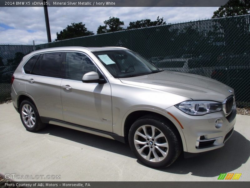 Mineral Silver Metallic / Ivory White 2014 BMW X5 xDrive35i