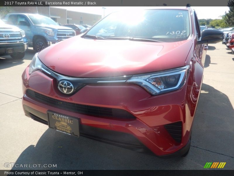 Barcelona Red Metallic / Black 2017 Toyota RAV4 LE