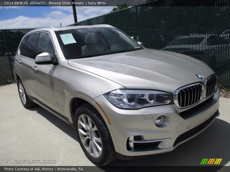 Mineral Silver Metallic / Ivory White 2014 BMW X5 xDrive35i
