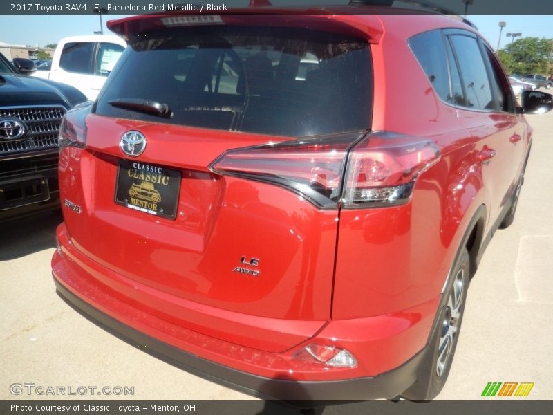 Barcelona Red Metallic / Black 2017 Toyota RAV4 LE