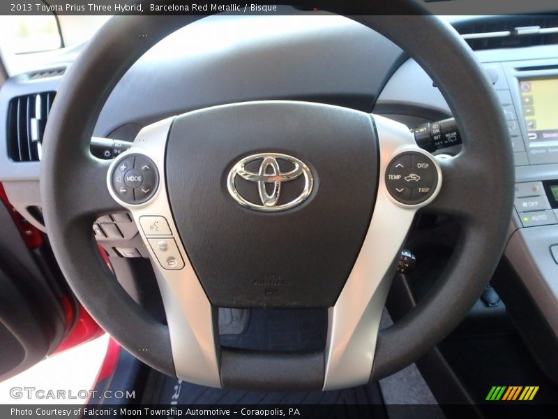 Barcelona Red Metallic / Bisque 2013 Toyota Prius Three Hybrid