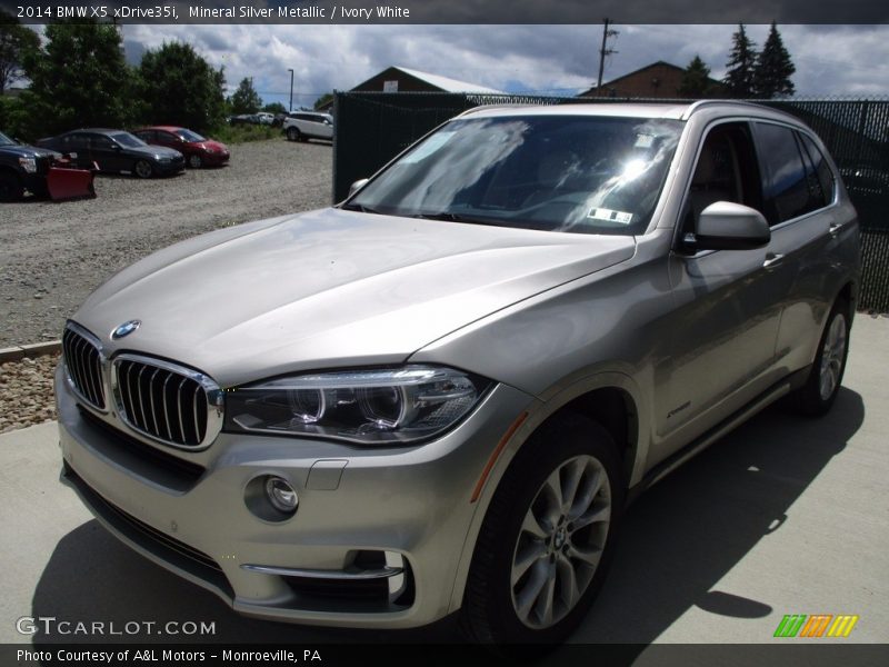 Mineral Silver Metallic / Ivory White 2014 BMW X5 xDrive35i