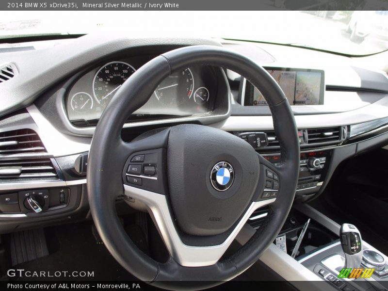 Mineral Silver Metallic / Ivory White 2014 BMW X5 xDrive35i