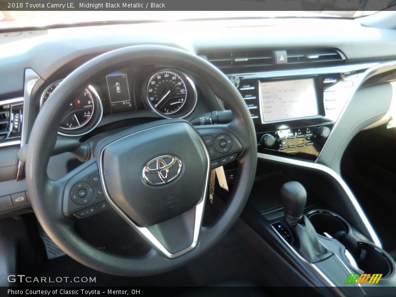 Midnight Black Metallic / Black 2018 Toyota Camry LE