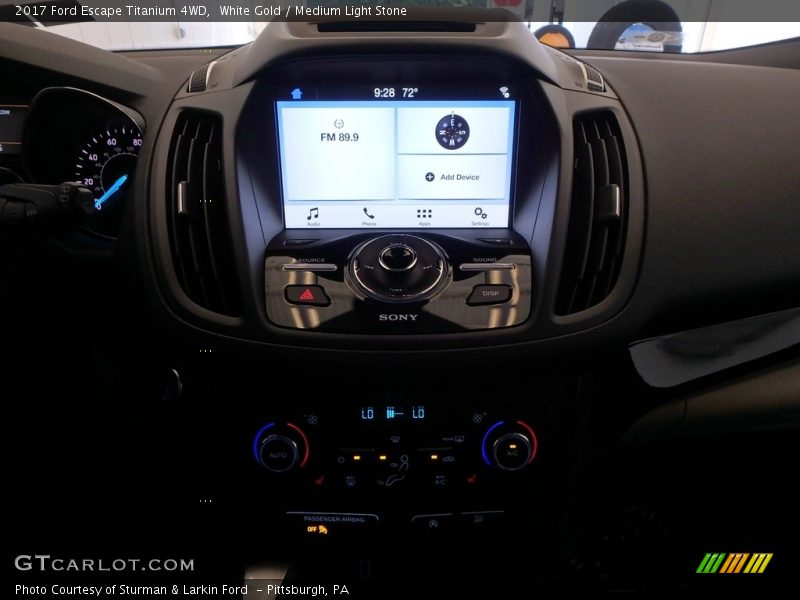 White Gold / Medium Light Stone 2017 Ford Escape Titanium 4WD