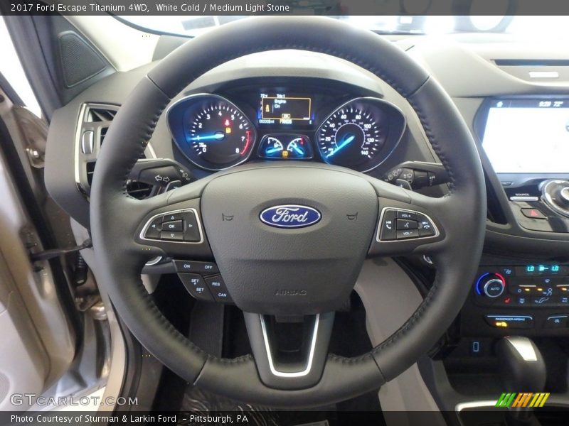 White Gold / Medium Light Stone 2017 Ford Escape Titanium 4WD