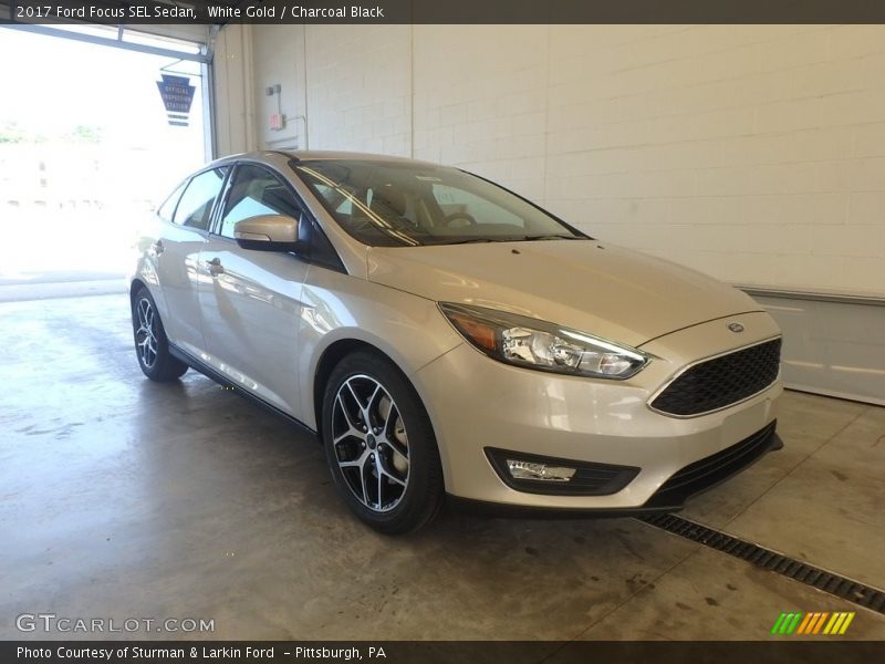 White Gold / Charcoal Black 2017 Ford Focus SEL Sedan