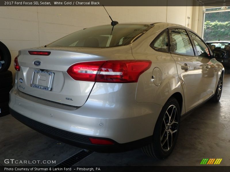 White Gold / Charcoal Black 2017 Ford Focus SEL Sedan