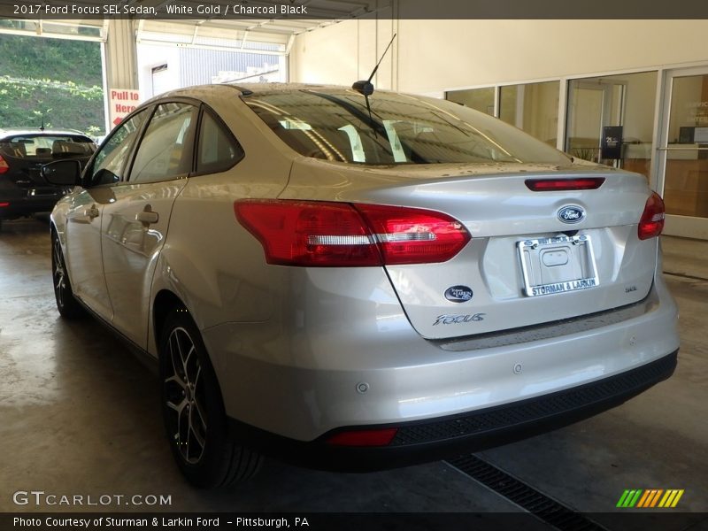 White Gold / Charcoal Black 2017 Ford Focus SEL Sedan