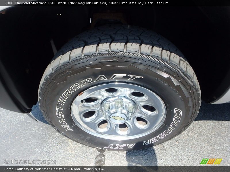 Silver Birch Metallic / Dark Titanium 2008 Chevrolet Silverado 1500 Work Truck Regular Cab 4x4