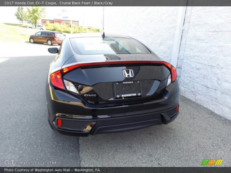 Crystal Black Pearl / Black/Gray 2017 Honda Civic EX-T Coupe