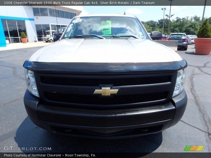 Silver Birch Metallic / Dark Titanium 2008 Chevrolet Silverado 1500 Work Truck Regular Cab 4x4