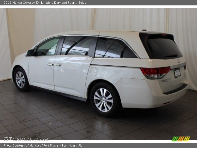 White Diamond Pearl / Beige 2016 Honda Odyssey EX-L