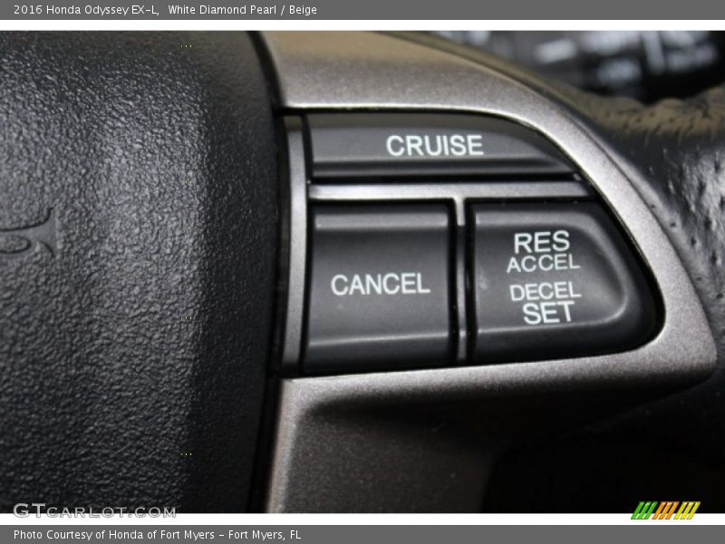 White Diamond Pearl / Beige 2016 Honda Odyssey EX-L