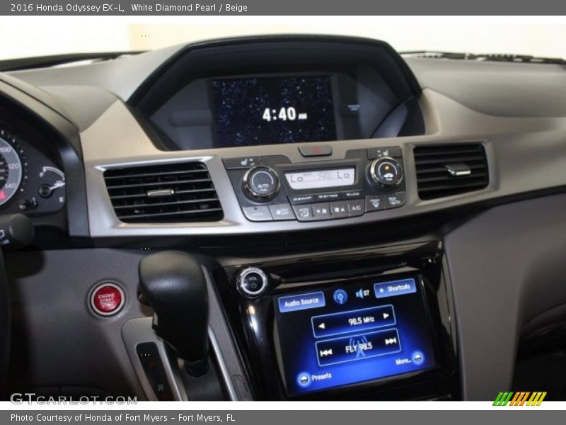 White Diamond Pearl / Beige 2016 Honda Odyssey EX-L