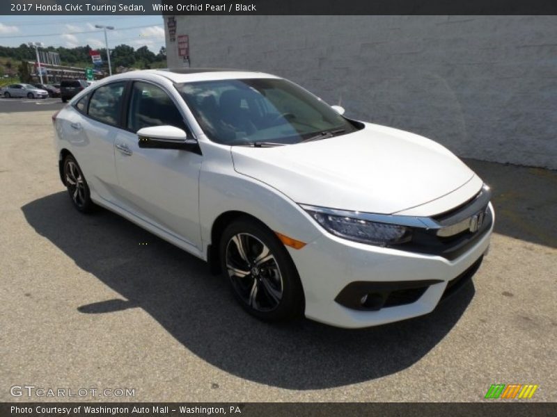 White Orchid Pearl / Black 2017 Honda Civic Touring Sedan